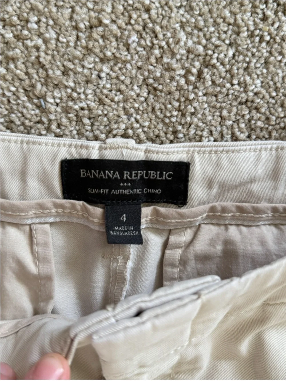 Banana Republic Slim Fit Authentic Chino Pants Sz 4